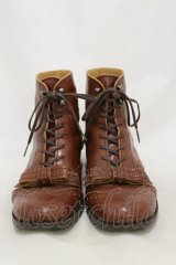 Jane Marple / クラウンアイレットのアンクルブーツ S ブラウン H-25-12-17-001-JM-SH-KB-ZH