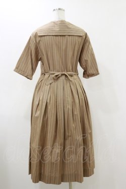 画像2: Jane Marple Dans Le Salon / ダブルカラーストライプワンピース  ベージュ H-25-12-17-041-JM-OP-KB-ZH