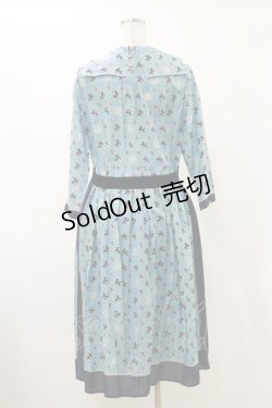 画像2: Jane Marple Dans Le Salon / Scottish lionグランマドレス  スカイブルー H-25-12-17-042-JM-OP-KB-ZH