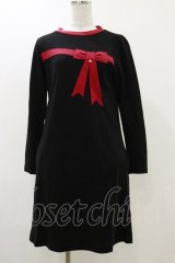 MILK / Side ribbonワンピース  ブラック×レッドリボン H-25-12-17-043-ML-OP-KB-ZH