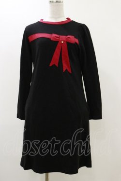 画像1: MILK / Side ribbonワンピース  ブラック×レッドリボン H-25-12-17-043-ML-OP-KB-ZH