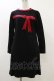 画像1: MILK / Side ribbonワンピース  ブラック×レッドリボン H-25-12-17-043-ML-OP-KB-ZH (1)