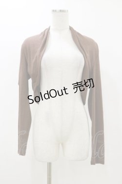 画像1: OZZ ANGELO / プリントニットソーボレロ  ブラウン H-25-12-17-044-OO-TO-KB-ZH