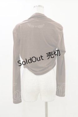 画像2: OZZ ANGELO / プリントニットソーボレロ  ブラウン H-25-12-17-044-OO-TO-KB-ZH