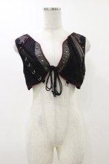 Rozen Kavalier / 刺繍ショートベスト  黒 H-25-12-17-045-OO-TO-KB-ZH