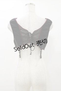 画像2: Rozen Kavalier / 刺繍ショートベスト  黒 H-25-12-17-045-OO-TO-KB-ZH