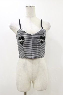 画像1: MORPH8NE / OFF CAMI CROP  ブラック H-25-12-17-046-PU-TO-KB-ZH