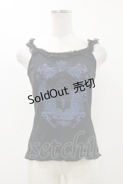 画像1: h.naoto Blood / プリントキャミソール  ブラック H-25-12-17-047-HN-TO-KB-ZH