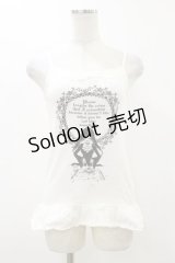 PEACE NOW / プリントキャミソール  白 H-25-12-17-048-PU-TO-KB-ZH