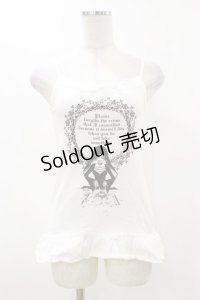 PEACE NOW / プリントキャミソール  白 H-25-12-17-048-PU-TO-KB-ZH