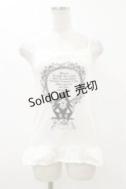 画像1: PEACE NOW / プリントキャミソール  白 H-25-12-17-048-PU-TO-KB-ZH