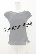 Emily Temple cute / レースリボンカットソー  ブラック H-25-12-17-050-ET-TO-KB-ZH