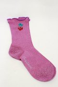 Candy Stripper / CHERRY RIB SOCKS  ピンク H-25-12-17-009-PU-ZA-KB-ZH
