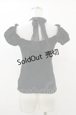 画像2: BPN / ホルターリボンパフカットソー  黒×紫 H-25-12-17-052-GO-TO-KB-ZH