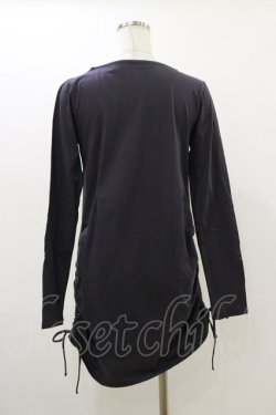 画像2: BPN / サイドギャザーロングカットソー  グレー H-25-12-17-053-GO-TO-KB-ZH