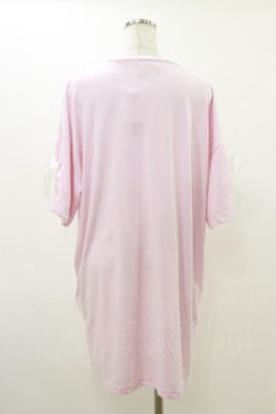 画像2: LISTEN FLAVOR / 大きなリボンのマイメロディ袖レースアップトップス  ライトピンク H-25-12-17-054-PU-TO-KB-ZH