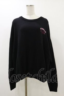 画像1: Candy Stripper / ORIENTAL EMBROIDERYニット 2 ブラック H-25-12-17-055-PU-TO-KB-ZH