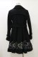 画像2: FRILL / 刺繍ダブルボタンコート  ブラック H-25-12-17-057-HN-CO-KB-ZH (2)