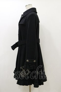 画像3: FRILL / 刺繍ダブルボタンコート  ブラック H-25-12-17-057-HN-CO-KB-ZH