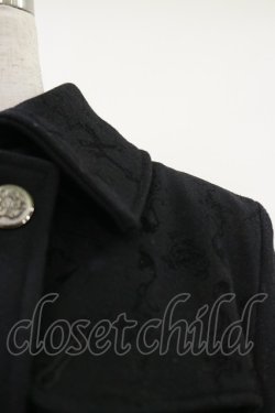 画像5: FRILL / 刺繍ダブルボタンコート  ブラック H-25-12-17-057-HN-CO-KB-ZH