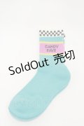 Candy Stripper / RIB SOCKS  ブルー H-25-12-17-011-PU-ZA-KB-ZH