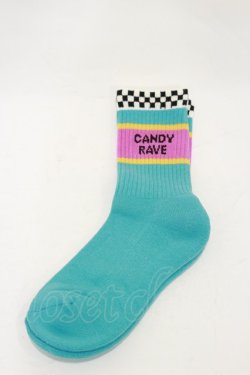 画像1: Candy Stripper / RIB SOCKS  ブルー H-25-12-17-011-PU-ZA-KB-ZH
