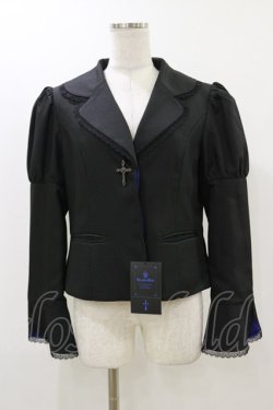 画像1: Moi-meme-Moitie / 十字架ボタン比翼ジャケット 9号 ブラック H-25-12-17-059-MO-JA-KB-ZH