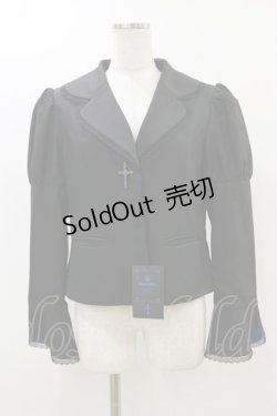 画像1: Moi-meme-Moitie / 十字架ボタン比翼ジャケット 9号 ブラック H-25-12-17-059-MO-JA-KB-ZH