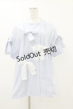 画像1: merry jenny / ピンタックBig Tee  サックス H-25-12-17-060-LO-TO-KB-ZT363