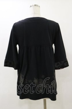 画像2: gouk / 裾プリントフレアカットソー  ブラック H-25-12-17-063-GO-TO-KB-ZH