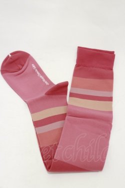 画像1: Jane Marple Dans Le Salon / Color paletteオーバーニー  ピンク H-25-12-17-013-JM-ZA-KB-ZH