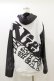 画像2: NieR Clothing / 防寒裏起毛パーカー  黒×白 H-25-12-17-067-PU-TO-KB-ZH (2)