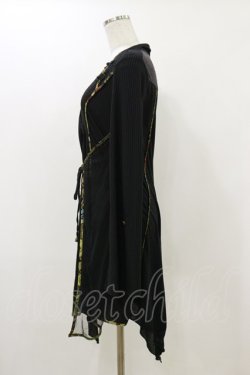 画像3: Ozz oneste / メッシュレイヤードロングカーディガン  黒 H-25-12-17-070-OO-TO-KB-ZH