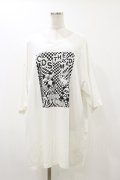 Candy Stripper / THE MAD BIGBIG TEE  ホワイト H-25-12-17-072-PU-TO-KB-ZH