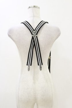 画像2: alice auaa / ロゴプリントサスペンダー  ブラック×ホワイト H-25-12-17-015-AA-ZA-KB-ZH