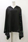NieR Clothing / STRETCH PULLOVER着物風袖【和柄漢字】  黒 H-25-12-17-076-PU-TO-KB-ZH