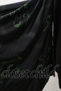 画像3: NieR Clothing / STRETCH PULLOVER着物風袖【和柄漢字】  黒 H-25-12-17-076-PU-TO-KB-ZH