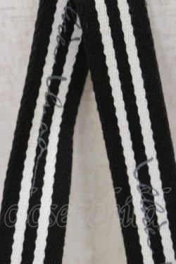 画像3: alice auaa / ロゴプリントサスペンダー  ブラック×ホワイト H-25-12-17-015-AA-ZA-KB-ZH