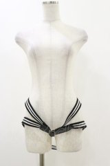 alice auaa / ストライプベルト  黒 H-25-12-17-016-AA-ZA-KB-ZH