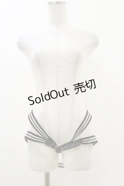 画像1: alice auaa / ストライプベルト  黒 H-25-12-17-016-AA-ZA-KB-ZH