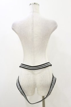 画像2: alice auaa / ストライプベルト  黒 H-25-12-17-016-AA-ZA-KB-ZH