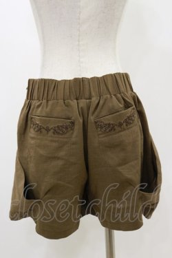 画像2: OZZ ANGELO / ポケット刺繍ショートパンツ  カーキブラウン H-25-12-17-018-OO-PA-KB-ZH