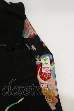 画像3: gouk / 和柄パイピングパンツ  ブラック H-25-12-17-019-GO-PA-KB-ZH