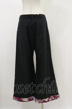 画像2: gouk / 和柄切替ワイドパンツ  ブラック H-25-12-17-020-GO-PA-KB-ZH