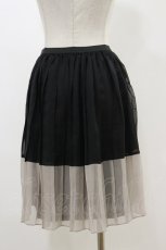 画像2: MARBLE / 配色ペチコート  黒×グレー H-25-12-17-021-GO-SK-KB-ZH (2)