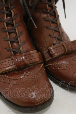 画像4: Jane Marple / クラウンアイレットのアンクルブーツ S ブラウン H-25-12-17-001-JM-SH-KB-ZH