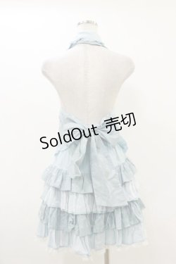 画像2: PUTUMAYO / レースプリントホルタービスチェブラウス＆フリルスカート  サックス H-25-12-17-022-PT-OP-KB-ZH