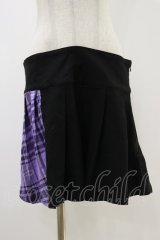 KILL STAR / CATTLE PLEATED SKIRT L ブラック/ライラックタータン H-25-12-17-023-SL-SK-KB-ZH