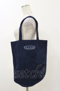 Candy Stripper / ロゴコーデュロイトートバッグ  ネイビー H-25-12-17-002-PU-BG-KB-ZH