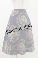 Jane Marple / Chateau gobelinフレアスカート  ネイビー H-25-12-17-028-JM-SK-KB-ZH